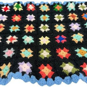Bold Granny Square Lap Blanket Afghan Chair Throw Baby Toddler Crib Blanket